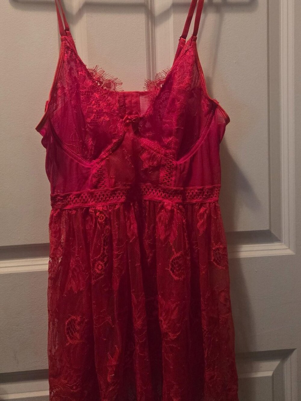 Lace teddy with panties set